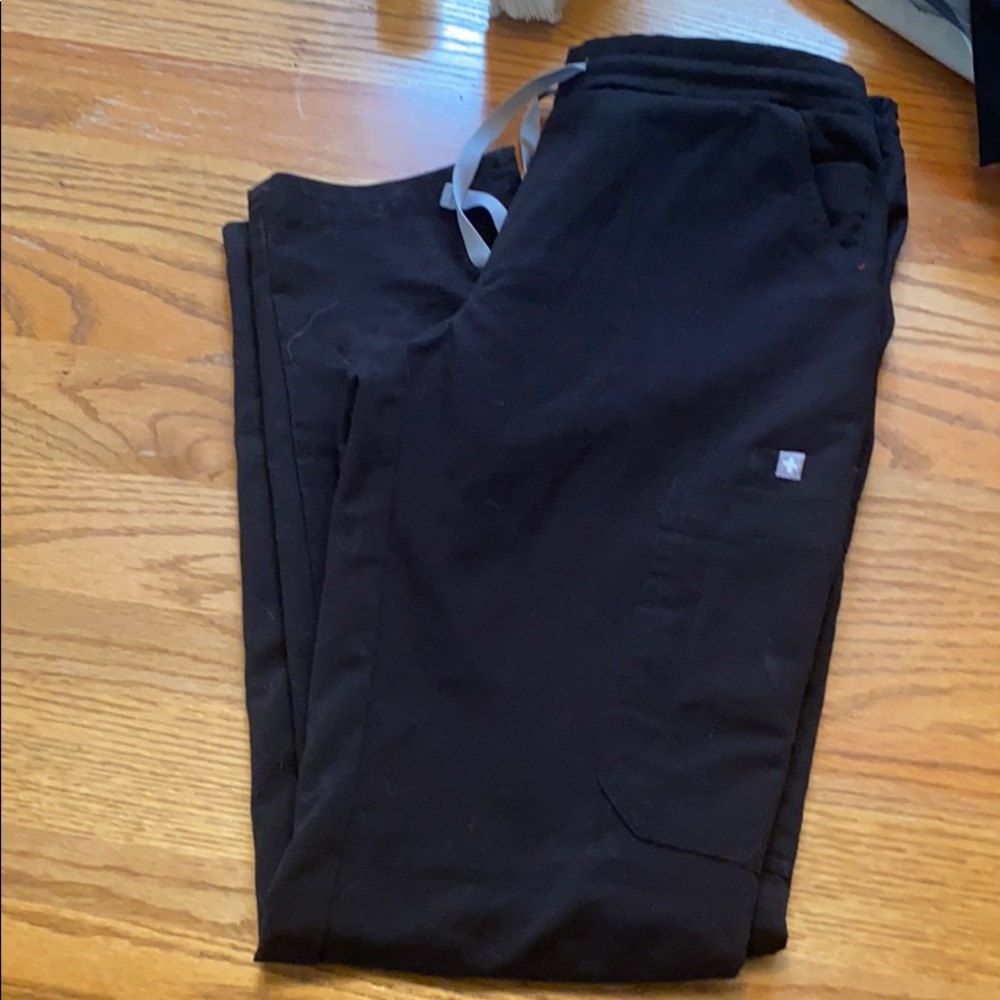 Figs scrub pant black yola skinny xs regular